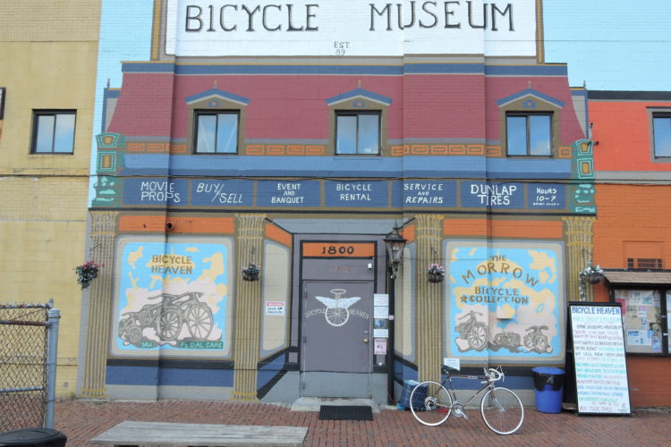 The exterior of Bicycle Heaven, which features more than 3,000 bikes. The museum is located in Pittsburgh. 